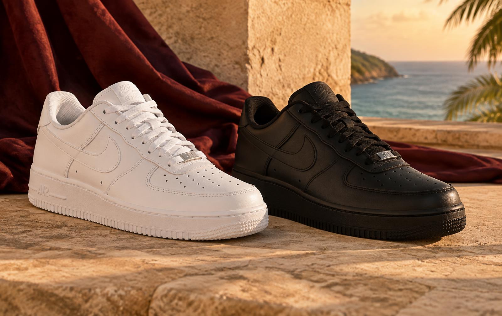 White Air Force 1 · Black Air Force 1